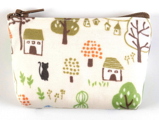 KURABI Japan-made animal pattern waterproof zipped mini bag (free shipping in Hong Kong, Macau and Japan)